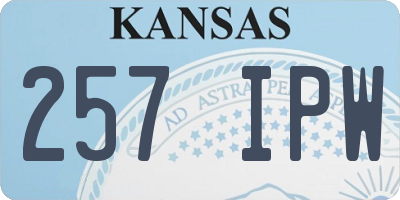 KS license plate 257IPW