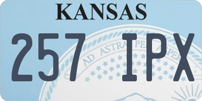 KS license plate 257IPX