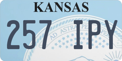 KS license plate 257IPY