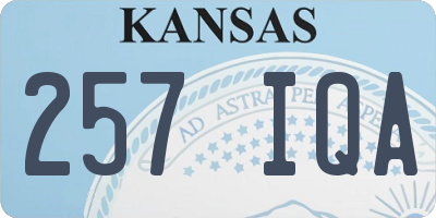 KS license plate 257IQA