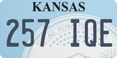 KS license plate 257IQE