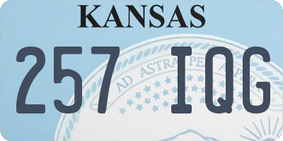 KS license plate 257IQG