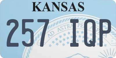 KS license plate 257IQP