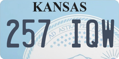 KS license plate 257IQW