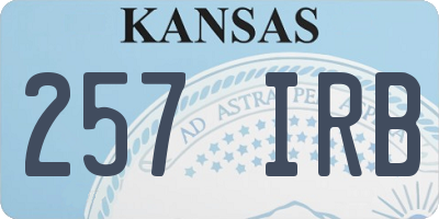 KS license plate 257IRB