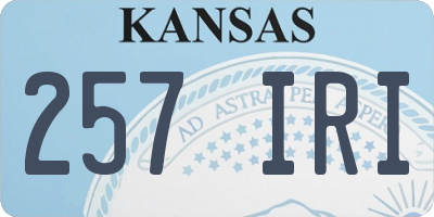 KS license plate 257IRI