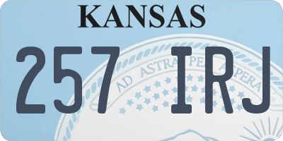 KS license plate 257IRJ