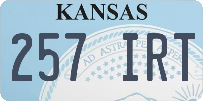 KS license plate 257IRT