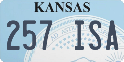 KS license plate 257ISA
