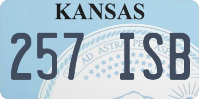 KS license plate 257ISB