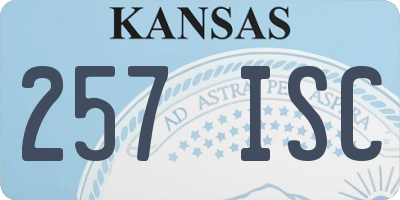 KS license plate 257ISC
