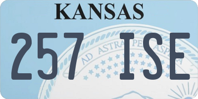 KS license plate 257ISE