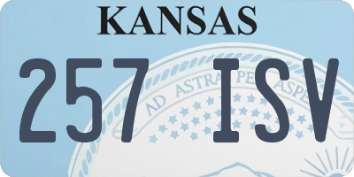 KS license plate 257ISV