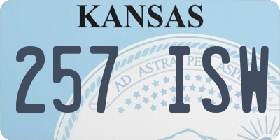 KS license plate 257ISW