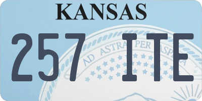 KS license plate 257ITE