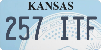 KS license plate 257ITF