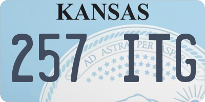 KS license plate 257ITG