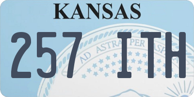 KS license plate 257ITH