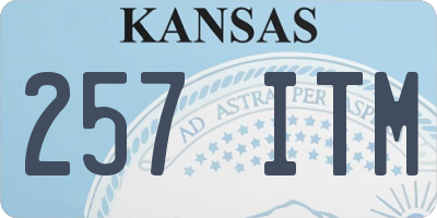 KS license plate 257ITM