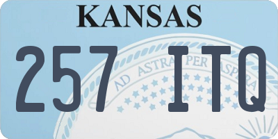 KS license plate 257ITQ