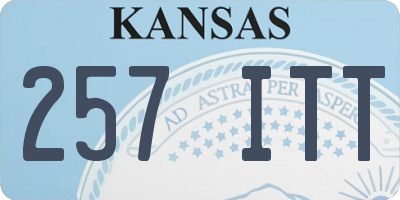 KS license plate 257ITT