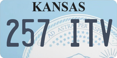 KS license plate 257ITV