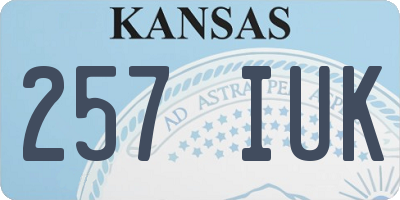 KS license plate 257IUK