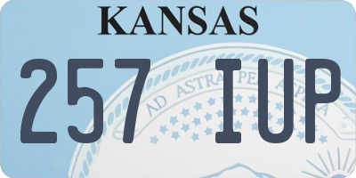 KS license plate 257IUP