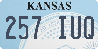 KS license plate 257IUQ