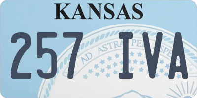 KS license plate 257IVA