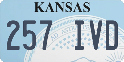 KS license plate 257IVD