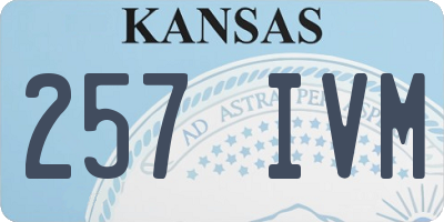 KS license plate 257IVM