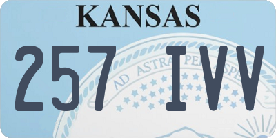KS license plate 257IVV
