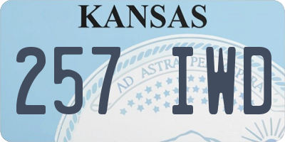 KS license plate 257IWD