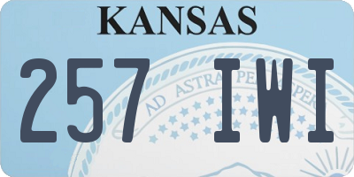 KS license plate 257IWI