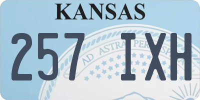 KS license plate 257IXH