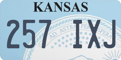 KS license plate 257IXJ