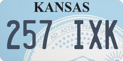 KS license plate 257IXK
