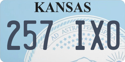 KS license plate 257IXO