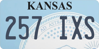 KS license plate 257IXS