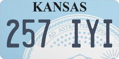 KS license plate 257IYI