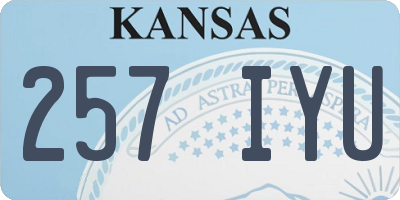 KS license plate 257IYU