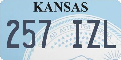 KS license plate 257IZL