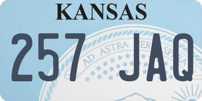 KS license plate 257JAQ