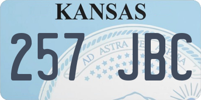 KS license plate 257JBC