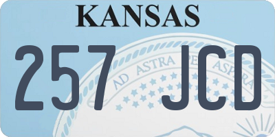 KS license plate 257JCD