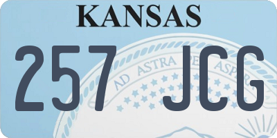 KS license plate 257JCG