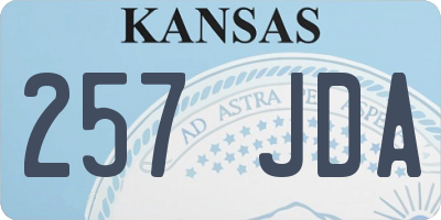 KS license plate 257JDA
