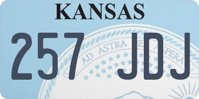 KS license plate 257JDJ