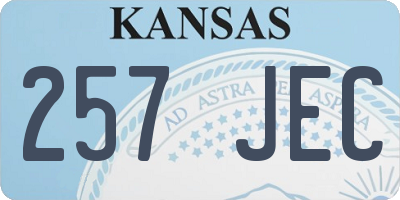 KS license plate 257JEC